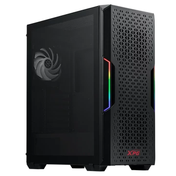 ADATA XPG Ház Midi ATX Starker AIR, 2x120mm ventilátor, Tápegység nélkül, üvegfalú, fekete