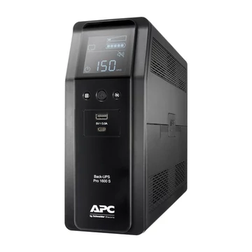 APC Back-UPS BR1600SI, 1600VA (960W), 8x IEC C13, USB-C, LINE-INTERACTIVE színuszos, AVR, szünetmentes tápegység, torony
