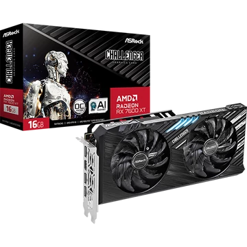 ASROCK Videokártya PCI-Ex16x AMD RX 7600 XT CHALLENGER 16GB DDR6 OC