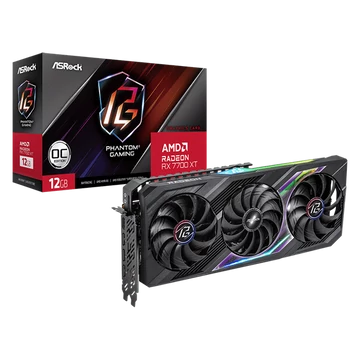 ASROCK Videokártya PCI-Ex16x AMD RX 7700 XT PHANTOM GAMING 12GB DDR6 OC