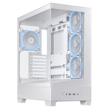 ASUS Ház A31 Plus, 850W (AP-850G), Fehér, Üvegfalú
