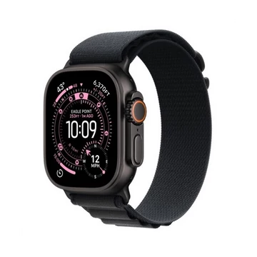 Apple Watch Ultra 3 Cellular 49mm Black Titanium Case with Black Alpine Loop - Medium