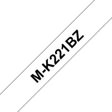 BROTHER szalag MK221BZ, Fehér alapon fekete, 9mm széles, 8m