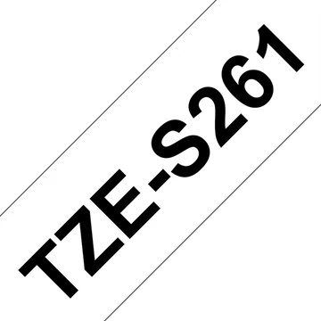 BROTHER szalag TZe-S261, Fehér alapon Fekete, Erős tapadású, 36mm  1.4", 8 méter