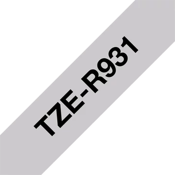BROTHER Textil szalag TZe-R931, Fekete alapon ezüst, 12mm  0.47", 4 méter