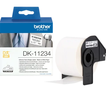 Brother címke DK-11234, Fehér alapon fekete, 60mm x 86mm, 260 címke
