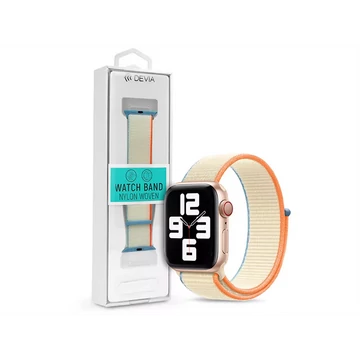 DEVIA APPLE WATCH SZÖVET SPORT SZÍJ - NYLON WOVEN DELUXE SERIES SPORT3 WATCH LOOP - 38/40/41 MM - CREAM WHITE