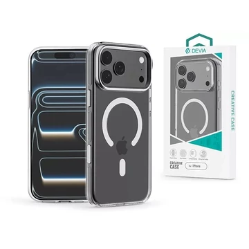 Devia Crystal Series Magnetic 360° kameravédős ütésálló tok - Apple iPhone 17 Pro - átlátszó