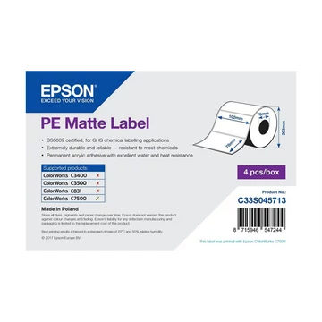 EPSON PE Matte Label 102 x 76mm, 1570 lab
