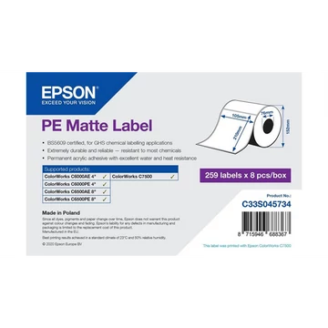 EPSON PE Matte Label  105 x 210mm, 259 lab