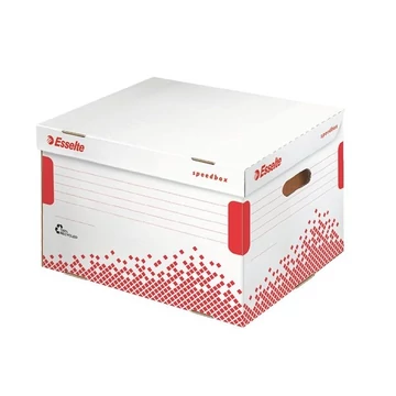 ESSELTE Archiváló konténer, újrahasznosított karton, felfelé nyíló,"Speedbox", fehér