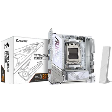 GIGABYTE Alaplap AM5 X870I AORUS PRO ICE AMD X870, mini-ITX