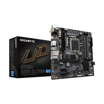 GIGABYTE Alaplap S1700 B760M DS3H AX DDR4 INTEL B760, mATX