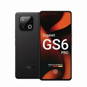 GIGASET GS6 Pro okostelefon, 8/256, Android 15, cserélhető akku, vezeték nélküli gyorstöltés, IP68, 5G, OLED 6,7`