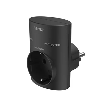 HAMA 223322, HÁLÓZATI TÚLFESZÜLTSÉG VÉDŐ ADAPTER FEKETE  / FIP