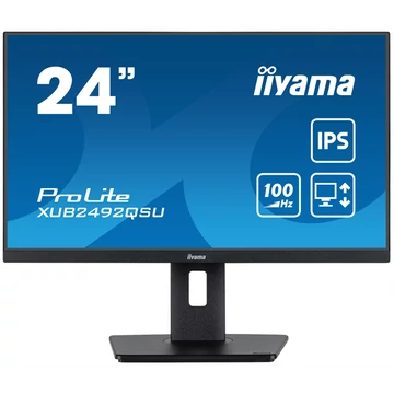 IIYAMA ProLite monitor, IPS, 23.8", 2560x1440, 16:9, 300 cd/m˛, 0,5ms, 1000:1, HDMI/DisplayPort/USB
