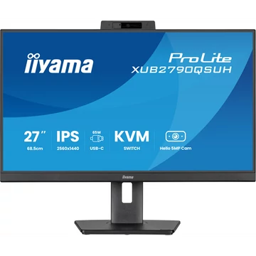 IIYAMA ProLite monitor, IPS, 27", 2560x1440, 16:9, 250 cd/m2˛, 0,4ms, 1300:1, HDMI/DisplayPort/USB-C
