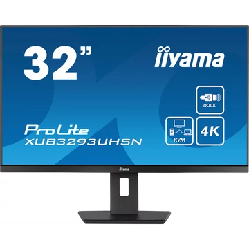 IIYAMA ProLite monitor, IPS, 31.5", 3840x2160, 16:9, 350 cd/m˛, 4ms, 1000:1, HDMI/DisplayPort/2xUSB/RJ45