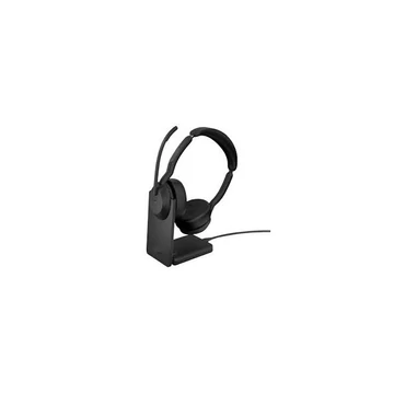 JABRA Fejhallgató - Evolve2 55 MS Stereo Bluetooth Vezeték Nélküli, Mikrofon + Töltő állomás