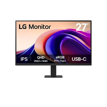 LG IPS monitor 27" 27U631A, 2560 x 1440, 16:9, 250 cd/m2, 5ms, HDMI/USB-C, 100Hz