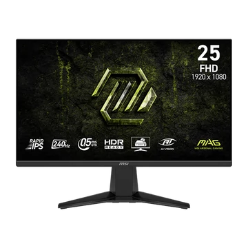 MSI Monitor GAMING MAG 255F X24 24,5" FHD Rapid IPS 1920x1080, 16:9, 240Hz, 1000:1, 0,5ms, 2x HDMI, DP, Black
