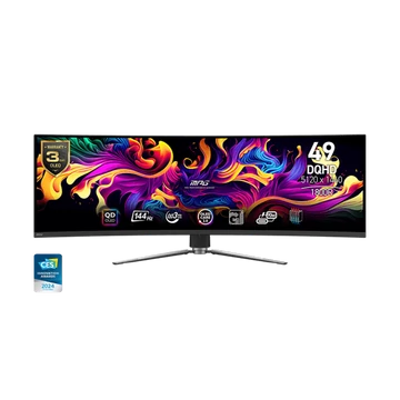 MSI Monitor GAMING MPG 491CQP QD-OLED Ívelt 49" 5120x1440, 32:9, 1800R, 0,03ms, 144Hz, 2x HDMI, DP, USB-C, Black