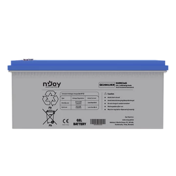 NJOY Raze GE200 Tölthető Akkumulátor 12V Max Charging Power: 600W, T11 (M8 bolt), Nap és Szélenergia tárolásra