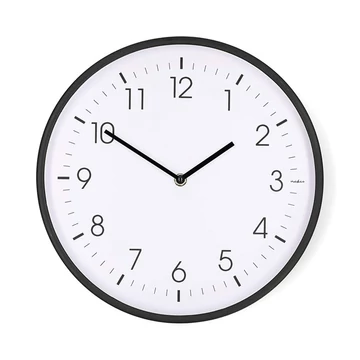 Nedis CLWA1226BK falióra, 30 cm átmérő,  csendes szerkezet, fekete