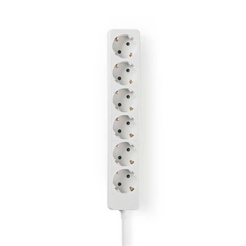Nedis ESOC630F1WT 6 aljzatos elosztó, 3 m, 3680 W, 16 A, fehér