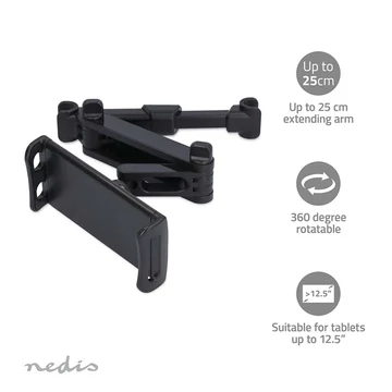 Nedis TCMT210BK autós tablet / telefon tartó konzol 4,7 - 12,5", fejtámlára