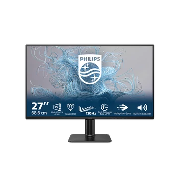 Philips IPS monitor 27" 27E2N2500, 2560x1440, 16:9, 300cd/m2, 4ms, VGA/DisplayPort/HDMI, 120 Hz , hangszóró