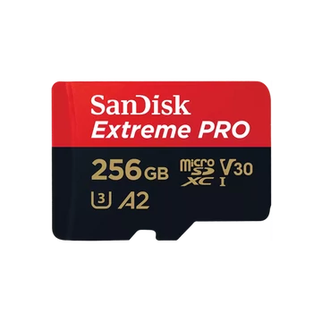 SANDISK 214505, MICROSD EXTREME PRO KÁRTYA 256GB, 200/140 MB/s, A2 C10 V30 UHS-I U3