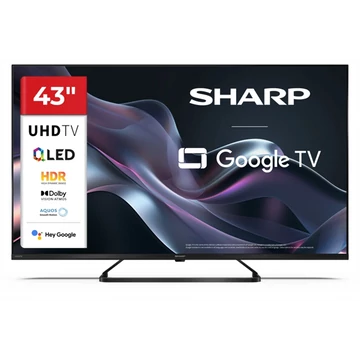 SHARP 43HP6265E 43"/108cm 4K Ultra HD QLED Google TV, 3840x2160, 4xHDMI/2xUSB