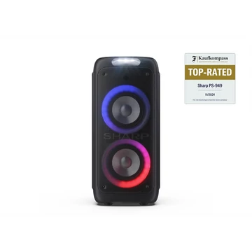 SHARP PS-949 hordozható Party hangszóró, USB/AUX
