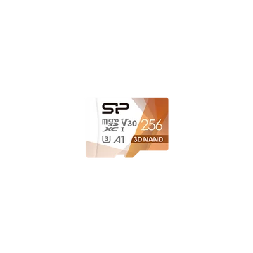 SILICON POWER Memóriakártya MicroSDXC 256GB CL10 UHS-I U3 V30 + adapter, Superior Pro 4K UHD