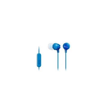 SONY MDREX15APLI.CE7, 18-22000 Hz, 16 ohm, 3.5 mm Jack, 1,2 m Vezetékes, szilikonos Fülhallgató mikrofonnal, Kék