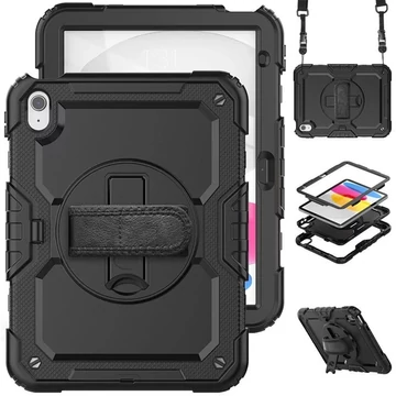 Tech-Protect Solid 360 ütésálló tok - Apple iPad 10.9 (2022)/iPad 11 (2025) - fekete - ECO