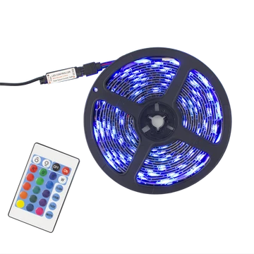 WHITE SHARK HELIOS-5 RGB SMD 0505 LED tekercs, 5m, IP65, távirányítóval