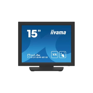 iiyama touch monitor, 15", 1024 x 768, 4:3, 350cd, 18ms, 2500:1, VGA/HDMI/DP, T1531SR-B1S