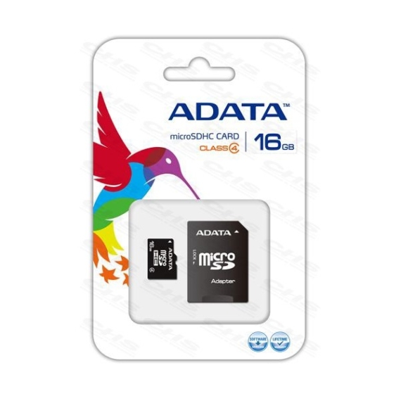 ADATA Memóriakártya MicroSDHC 16GB + Adapter CLASS 4