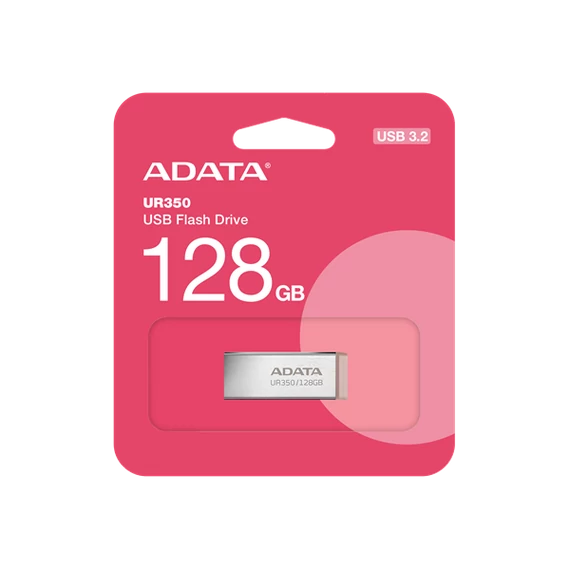 ADATA Pendrive 128GB, UR350 USB 3.2, fémházas, barna