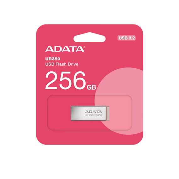 ADATA Pendrive 256GB, UR350 USB 3.2, fémházas, barna