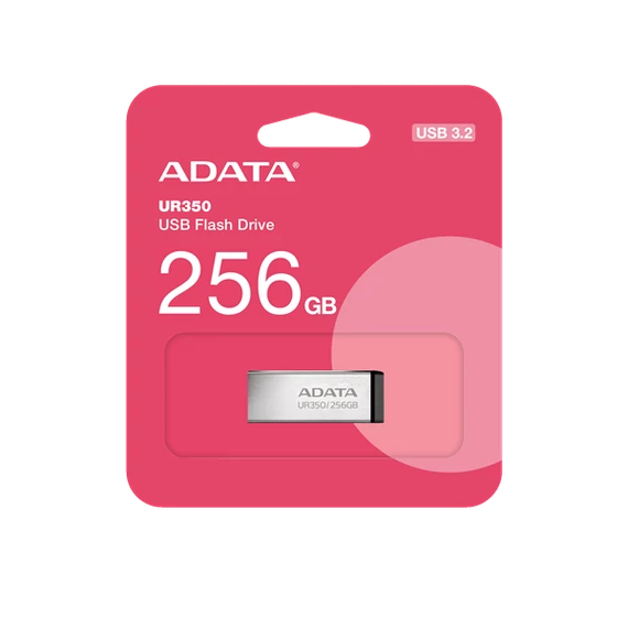 ADATA Pendrive 256GB, UR350 USB 3.2, fémházas, fekete