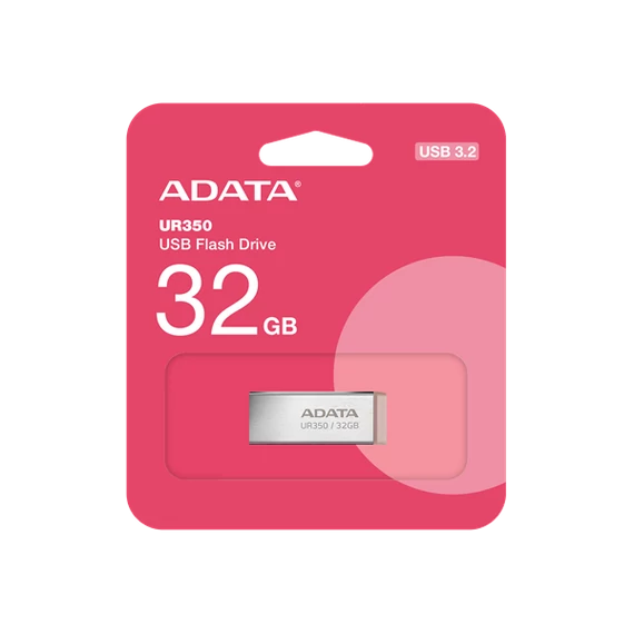 ADATA Pendrive 32GB, UR350 USB 3.2, fémházas, barna