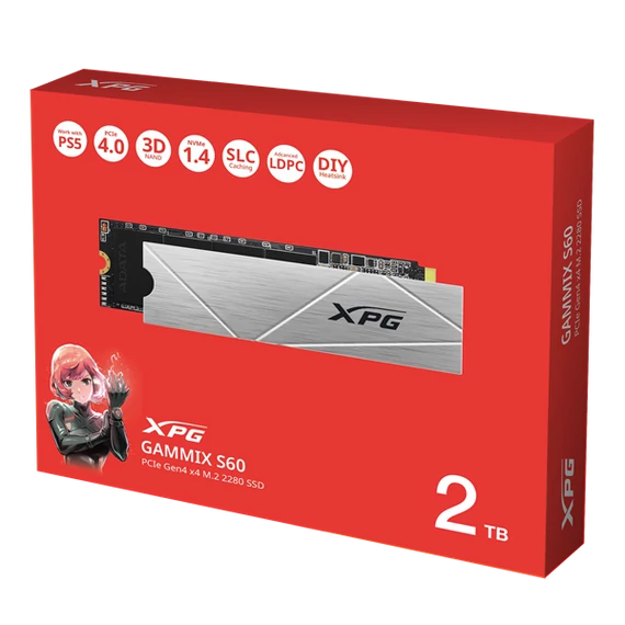 ADATA SSD M.2 2280 NVMe Gen4x4 2TB GAMMIX S60