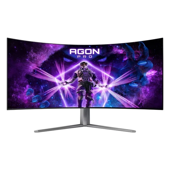 AOC Ívelt Gaming OLED 240Hz monitor 45" AG456UCZD, 3440x1440, 21:9, 1000cd/m2, 0,03ms, HDMIx2/DP/USBx4/USB-C (90W)