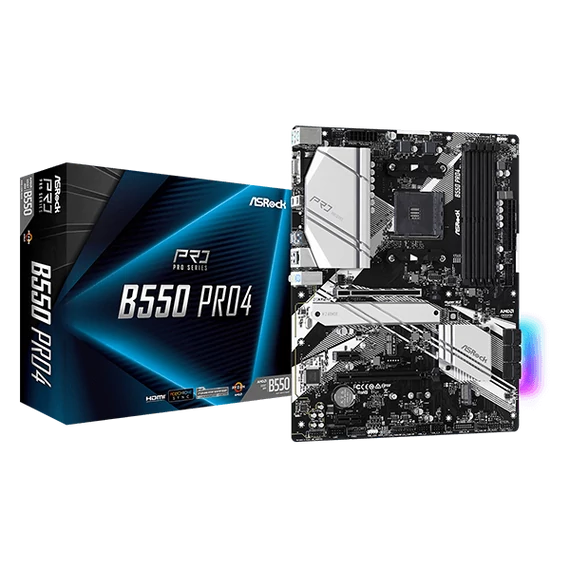 ASROCK Alaplap AM4 B550 PRO4 AMD B550, ATX