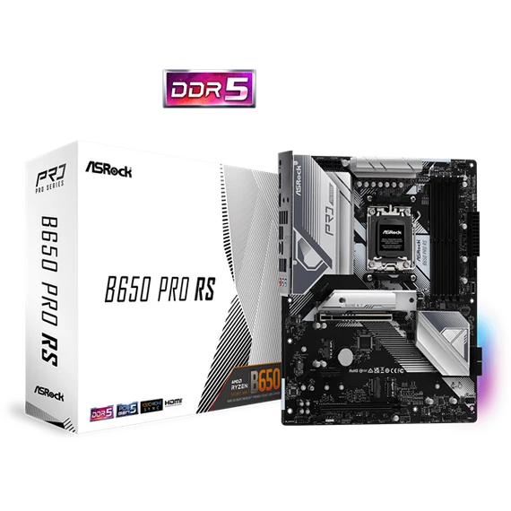 ASROCK Alaplap AM5 B650 PRO RS AMD B650, ATX