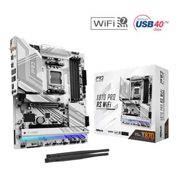ASROCK Alaplap AM5 X870 PRO RS WIFI AMD X870, ATX
