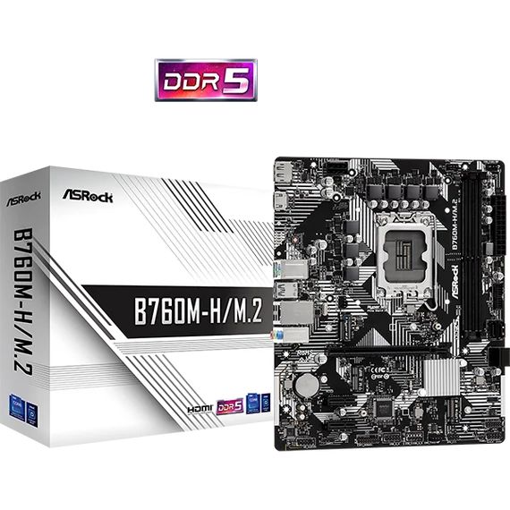 ASROCK Alaplap S1700 B760M-H/M.2 INTEL B760, mATX